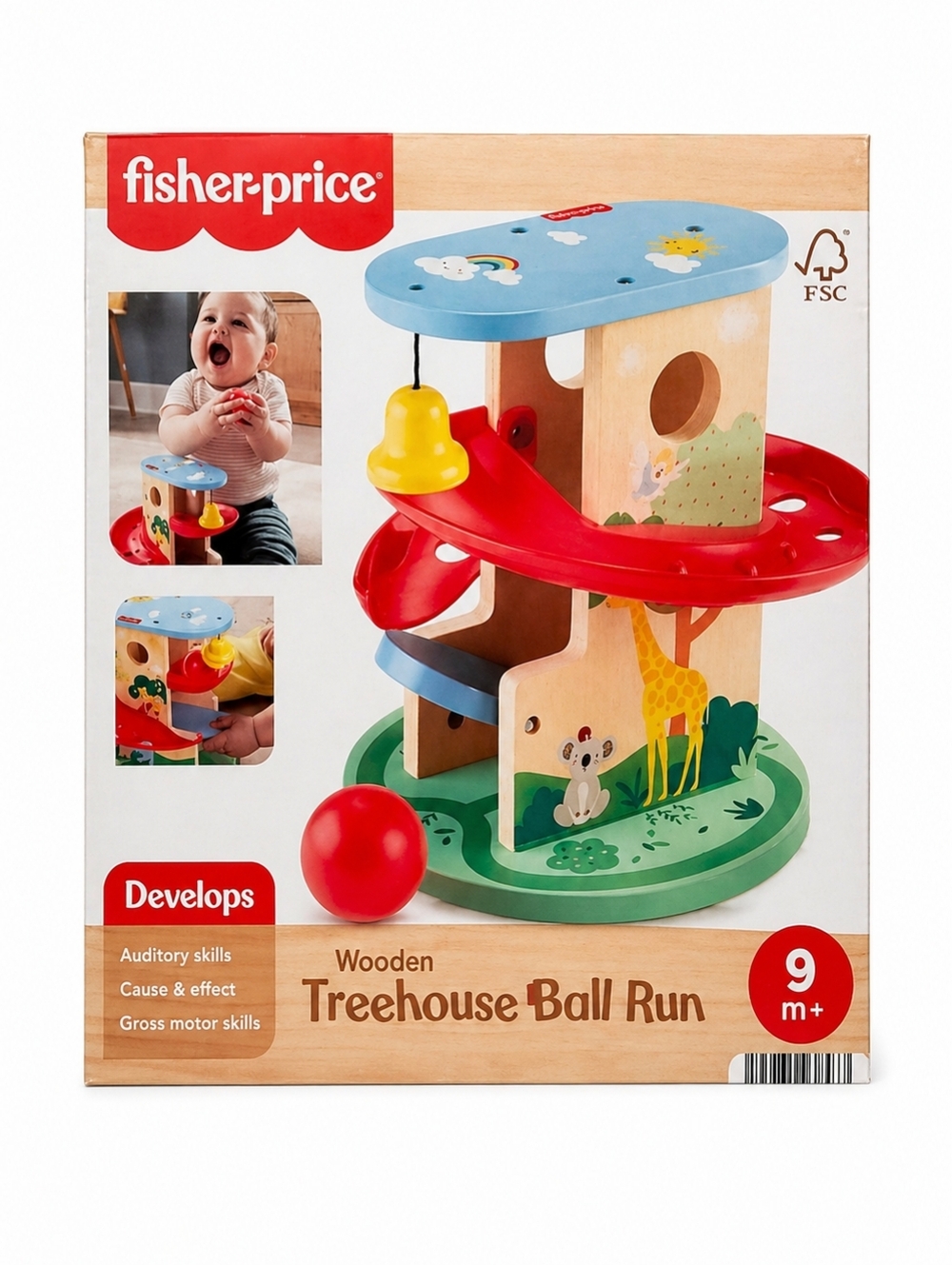 Fisher-Price Wooden Treehouse Ball Run Activity Toy  9 M+  New In Box